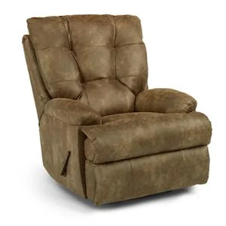 Casual Styled Recliner with Power and Tufted Seat Back